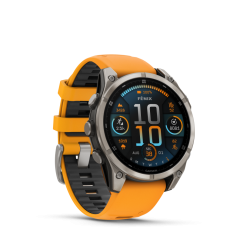 Fenix 8 - 47 mm AMOLED Sapphire, Titanium bracelet orange